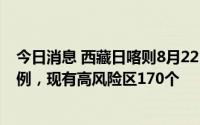 今日消息 西藏日喀则8月22日新增本土新冠病毒感染者191例，现有高风险区170个