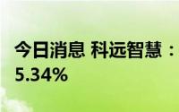 今日消息 科远智慧：上半年归母净利同比降25.34%