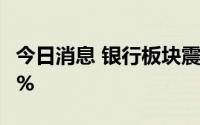 今日消息 银行板块震荡拉升，宁波银行涨超3%