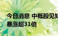 今日消息 中概股见知教育上市首日，股价现暴涨超31倍