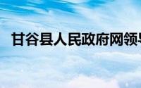 甘谷县人民政府网领导（甘谷县人民政府）