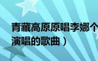 青藏高原原唱李娜个人资料（青藏高原 李娜演唱的歌曲）