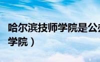 哈尔滨技师学院是公办还是民办（哈尔滨技师学院）