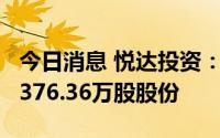 今日消息 悦达投资：拟择机出售阿尔特公司1376.36万股股份