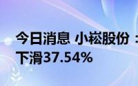 今日消息 小崧股份：上半年归母净利润同比下滑37.54%