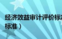 经济效益审计评价标准的内容（经济效益审计标准）