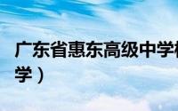 广东省惠东高级中学校长（广东省惠东高级中学）