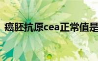 癌胚抗原cea正常值是多少（癌胚抗原CEA）