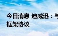 今日消息 迪威迅：与辅仁投资签订战略合作框架协议