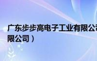 广东步步高电子工业有限公司股票（广东步步高电子工业有限公司）