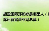 超盈国际郑婷婷是哪里人（郑婷婷 超盈国际控股执行董事首席运营官营业副总裁）