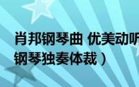 肖邦钢琴曲 优美动听的《夜曲》（肖邦夜曲 钢琴独奏体裁）