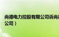 尚德电力控股有限公司诉尚德电力投资（尚德电力控股有限公司）