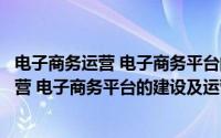 电子商务运营 电子商务平台的建设及运营方案（电子商务运营 电子商务平台的建设及运营）