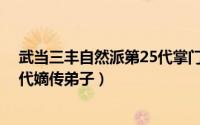 武当三丰自然派第25代掌门人（蒋飞 武当山三丰派第十五代嫡传弟子）