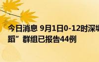 今日消息 9月1日0-12时深圳新增16例阳性病例，“华星舞蹈”群组已报告44例