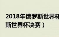 2018年俄罗斯世界杯决赛冠军（2018年俄罗斯世界杯决赛）