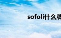 sofoli什么牌子（SOFO）