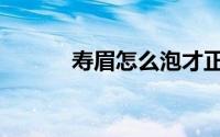 寿眉怎么泡才正确方法（寿眉）