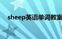 sheep英语单词教案（sheep 英语单词）