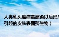 人类乳头瘤病毒感染以后形成的寻常疣（疣 人类乳头瘤病毒引起的皮肤表面赘生物）