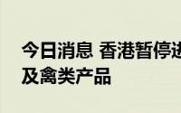 今日消息 香港暂停进口葡萄牙埃武拉区禽肉及禽类产品