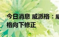 今日消息 威派格：威派转债预计触发转股价格向下修正