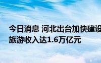 今日消息 河北出台加快建设旅游强省行动方案：到2027年旅游收入达1.6万亿元