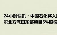 24小时快讯：中国石化将入股全球最大LNG项目，收购卡塔尔北方气田东部项目5%股份