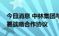 今日消息 中林集团与广西百色市人民政府签署战略合作协议