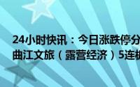 24小时快讯：今日涨跌停分析：39只涨停股、4只跌停股，曲江文旅（露营经济）5连板