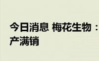 今日消息 梅花生物：公司维生素B2已实现满产满销