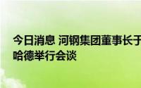 今日消息 河钢集团董事长于勇与宝马集团副总裁帕特里克·哈德举行会谈