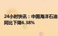 24小时快讯：中国海洋石油：一季度归母净利321.13亿元，同比下降6.38%