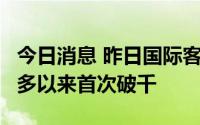 今日消息 昨日国际客运航班实际执飞班次3年多以来首次破千