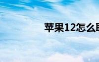 苹果12怎么取消上滑解锁