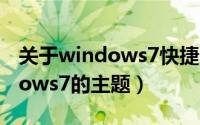 关于windows7快捷方式的图标（关于Windows7的主题）