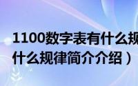 1100数字表有什么规律（1到100的数字表有什么规律简介介绍）