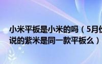 小米平板是小米的吗（5月份现出的小米平板电脑和市面上说的紫米是同一款平板么）