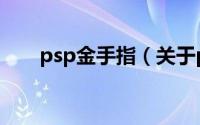 psp金手指（关于psp金手指的问题）