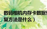 数码相机内存卡数据恢复（相机内存卡数据恢复方法是什么）