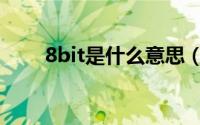 8bit是什么意思（8bit是什么意思）