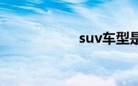 suv车型是什么意思