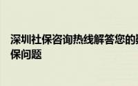 深圳社保咨询热线解答您的疑问，专业人工服务助您解决社保问题