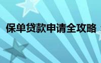 保单贷款申请全攻略：一步步教你如何办理