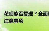 花呗能否提现？全面解析花呗提现功能及相关注意事项