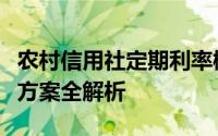 农村信用社定期利率概览：收益、期限与存款方案全解析