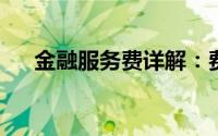 金融服务费详解：费用标准与影响因素