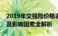 2019年交强险价格表详解：费用、保障范围及影响因素全解析