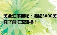 美金汇率揭秘：揭秘3000美金等于多少人民币？一篇文章让你了解汇率转换！